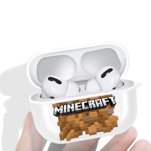 マインクラフト ブロックの世界 Minecraft MC Block world 【AirPods Pro用】ハードシェル保護ケース 耐衝撃・防指紋・カラビナ付き商品仕様