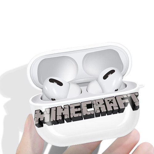 マインクラフト ブロックの世界 Minecraft MC Block world 【AirPods Pro用】ハードシェル保護ケース 耐衝撃・防指紋・カラビナ付き商品仕様