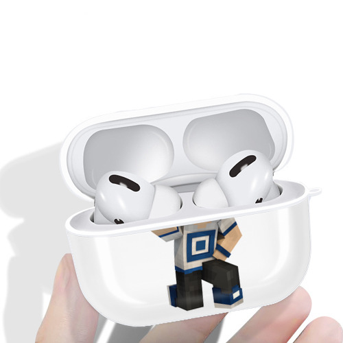 マインクラフト ブロックの世界 Minecraft MC Block world 【AirPods Pro用】ハードシェル保護ケース 耐衝撃・防指紋・カラビナ付き商品仕様