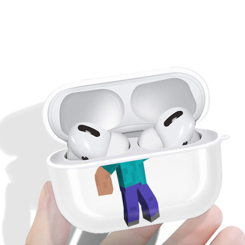 マインクラフト ブロックの世界 Minecraft MC Block world 【AirPods Pro用】ハードシェル保護ケース 耐衝撃・防指紋・カラビナ付き商品仕様
