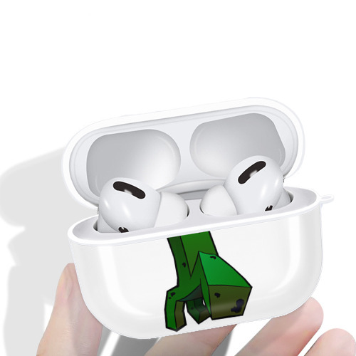 マインクラフト ブロックの世界 Minecraft MC Block world 【AirPods Pro用】ハードシェル保護ケース 耐衝撃・防指紋・カラビナ付き商品仕様
