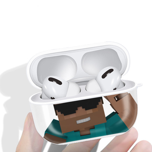 マインクラフト ブロックの世界 Minecraft MC Block world 【AirPods Pro用】ハードシェル保護ケース 耐衝撃・防指紋・カラビナ付き商品仕様