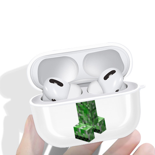 マインクラフト ブロックの世界 Minecraft MC Block world 【AirPods Pro用】ハードシェル保護ケース 耐衝撃・防指紋・カラビナ付き商品仕様