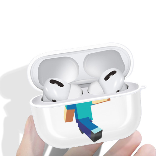 マインクラフト ブロックの世界 Minecraft MC Block world 【AirPods Pro用】ハードシェル保護ケース 耐衝撃・防指紋・カラビナ付き商品仕様