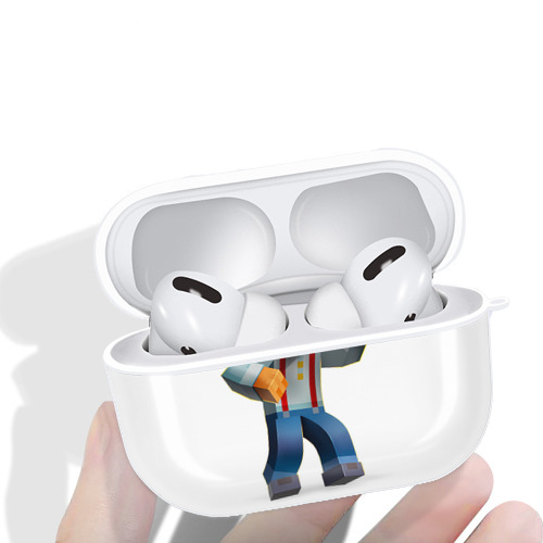 マインクラフト ブロックの世界 Minecraft MC Block world 【AirPods Pro用】ハードシェル保護ケース 耐衝撃・防指紋・カラビナ付き商品仕様