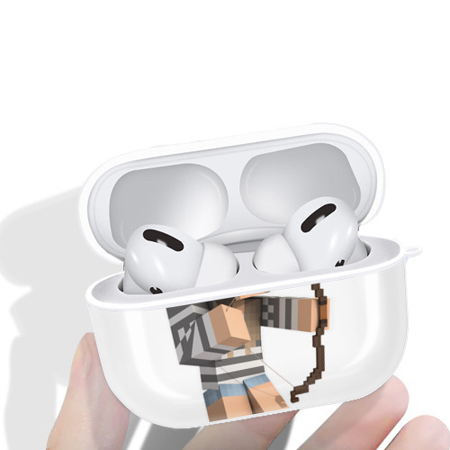 マインクラフト ブロックの世界 Minecraft MC Block world 【AirPods Pro用】ハードシェル保護ケース 耐衝撃・防指紋・カラビナ付き商品仕様