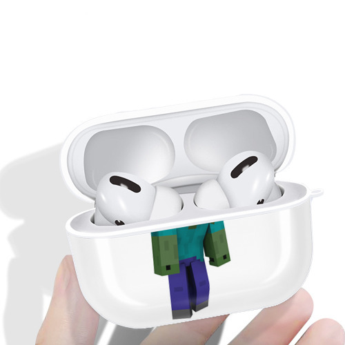 マインクラフト ブロックの世界 Minecraft MC Block world 【AirPods Pro用】ハードシェル保護ケース 耐衝撃・防指紋・カラビナ付き商品仕様