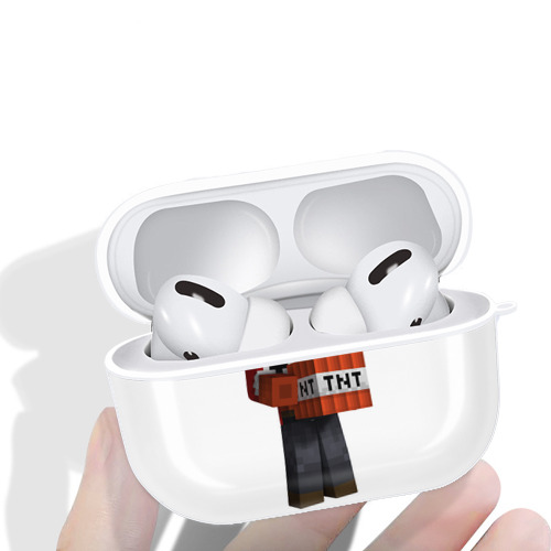 マインクラフト ブロックの世界 Minecraft MC Block world 【AirPods Pro用】ハードシェル保護ケース 耐衝撃・防指紋・カラビナ付き商品仕様