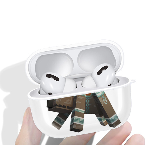 マインクラフト ブロックの世界 Minecraft MC Block world 【AirPods Pro用】ハードシェル保護ケース 耐衝撃・防指紋・カラビナ付き商品仕様
