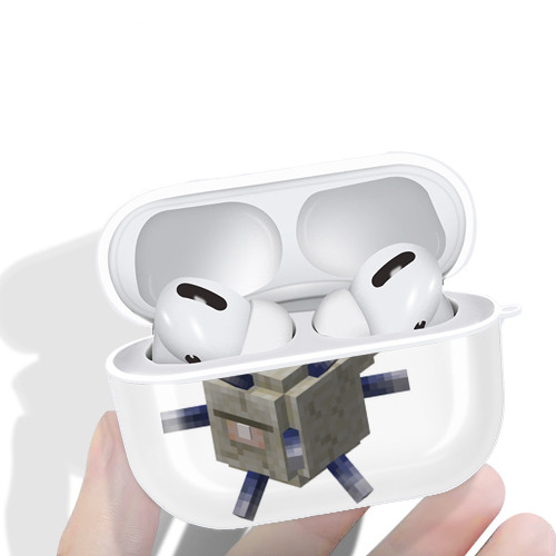 マインクラフト ブロックの世界 Minecraft MC Block world 【AirPods Pro用】ハードシェル保護ケース 耐衝撃・防指紋・カラビナ付き商品仕様