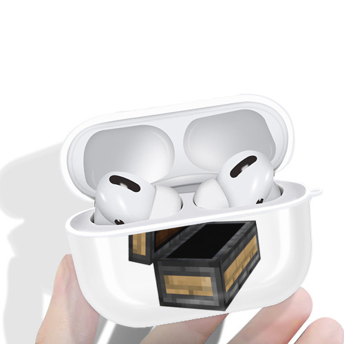 マインクラフト ブロックの世界 Minecraft MC Block world 【AirPods Pro用】ハードシェル保護ケース 耐衝撃・防指紋・カラビナ付き商品仕様