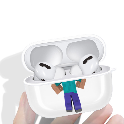 マインクラフト ブロックの世界 Minecraft MC Block world 【AirPods Pro用】ハードシェル保護ケース 耐衝撃・防指紋・カラビナ付き商品仕様