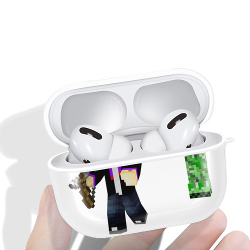 マインクラフト ブロックの世界 Minecraft MC Block world 【AirPods Pro用】ハードシェル保護ケース 耐衝撃・防指紋・カラビナ付き商品仕様