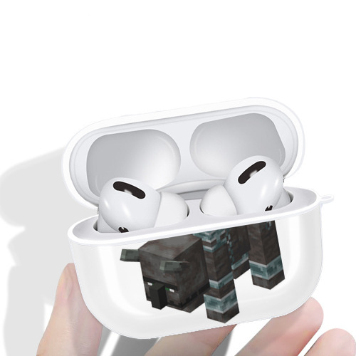マインクラフト ブロックの世界 Minecraft MC Block world 【AirPods Pro用】ハードシェル保護ケース 耐衝撃・防指紋・カラビナ付き商品仕様