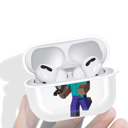 マインクラフト ブロックの世界 Minecraft MC Block world 【AirPods Pro用】ハードシェル保護ケース 耐衝撃・防指紋・カラビナ付き商品仕様