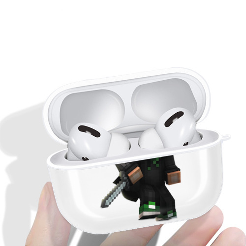 マインクラフト ブロックの世界 Minecraft MC Block world 【AirPods Pro用】ハードシェル保護ケース 耐衝撃・防指紋・カラビナ付き商品仕様