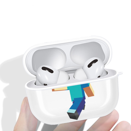マインクラフト ブロックの世界 Minecraft MC Block world 【AirPods Pro用】ハードシェル保護ケース 耐衝撃・防指紋・カラビナ付き商品仕様