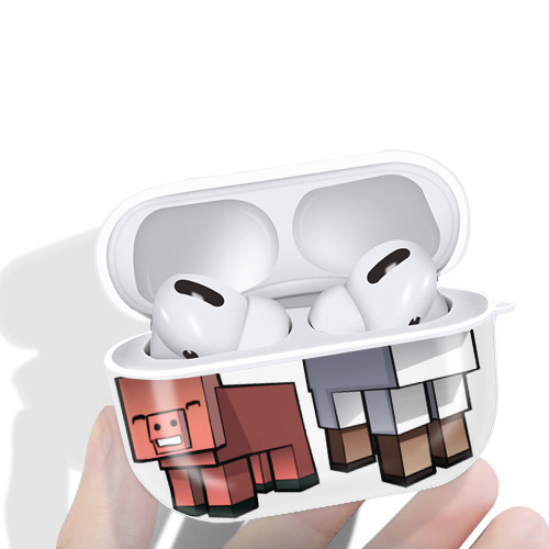 マインクラフト ブロックの世界 Minecraft MC Block world 【AirPods Pro用】ハードシェル保護ケース 耐衝撃・防指紋・カラビナ付き商品仕様