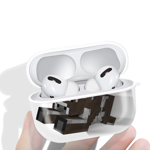 マインクラフト ブロックの世界 Minecraft MC Block world 【AirPods Pro用】ハードシェル保護ケース 耐衝撃・防指紋・カラビナ付き商品仕様