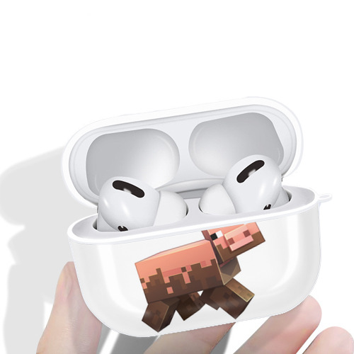 マインクラフト ブロックの世界 Minecraft MC Block world 【AirPods Pro用】ハードシェル保護ケース 耐衝撃・防指紋・カラビナ付き商品仕様