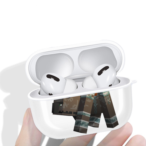 マインクラフト ブロックの世界 Minecraft MC Block world 【AirPods Pro用】ハードシェル保護ケース 耐衝撃・防指紋・カラビナ付き商品仕様