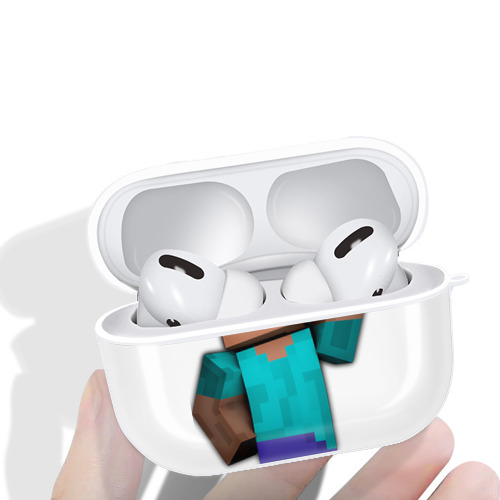 マインクラフト ブロックの世界 Minecraft MC Block world 【AirPods Pro用】ハードシェル保護ケース 耐衝撃・防指紋・カラビナ付き商品仕様