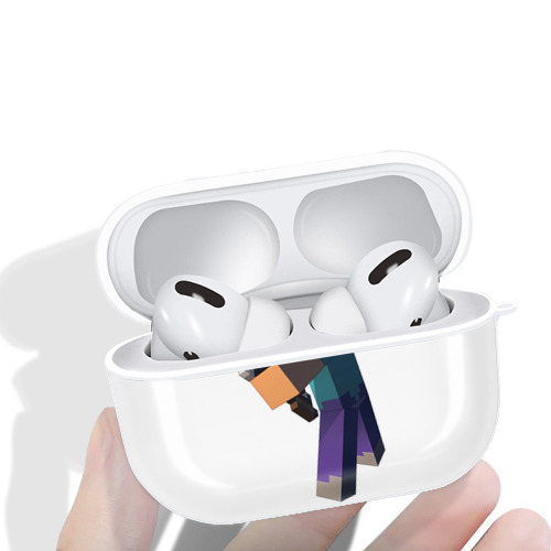 マインクラフト ブロックの世界 Minecraft MC Block world 【AirPods Pro用】ハードシェル保護ケース 耐衝撃・防指紋・カラビナ付き商品仕様