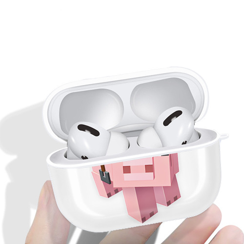 マインクラフト ブロックの世界 Minecraft MC Block world 【AirPods Pro用】ハードシェル保護ケース 耐衝撃・防指紋・カラビナ付き商品仕様