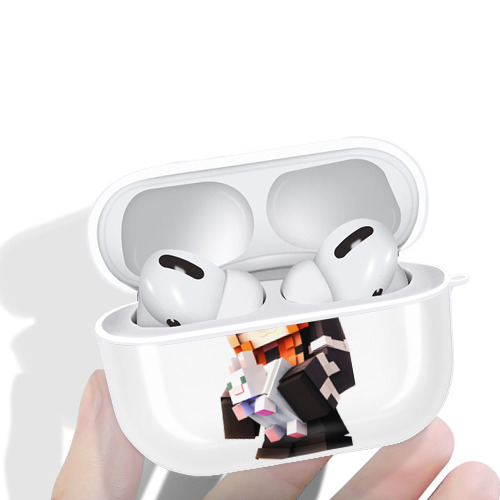 マインクラフト ブロックの世界 Minecraft MC Block world 【AirPods Pro用】ハードシェル保護ケース 耐衝撃・防指紋・カラビナ付き商品仕様