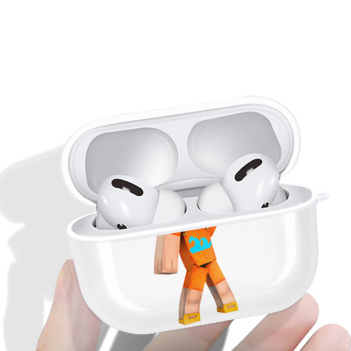 マインクラフト ブロックの世界 Minecraft MC Block world 【AirPods Pro用】ハードシェル保護ケース 耐衝撃・防指紋・カラビナ付き商品仕様