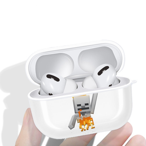 マインクラフト ブロックの世界 Minecraft MC Block world 【AirPods Pro用】ハードシェル保護ケース 耐衝撃・防指紋・カラビナ付き商品仕様