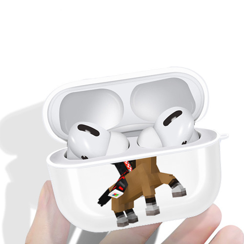 マインクラフト ブロックの世界 Minecraft MC Block world 【AirPods Pro用】ハードシェル保護ケース 耐衝撃・防指紋・カラビナ付き商品仕様