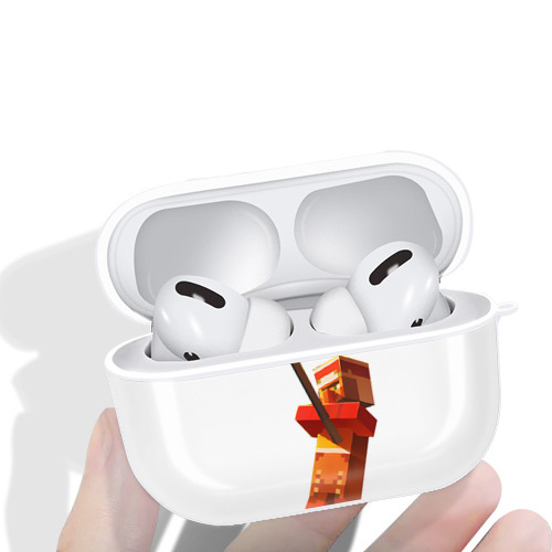 マインクラフト ブロックの世界 Minecraft MC Block world 【AirPods Pro用】ハードシェル保護ケース 耐衝撃・防指紋・カラビナ付き商品仕様