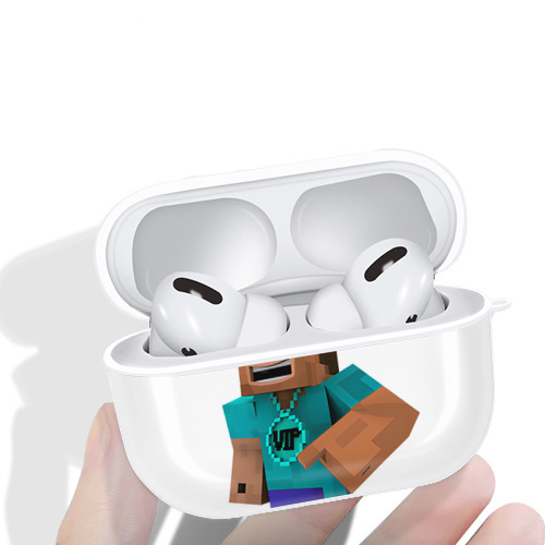 マインクラフト ブロックの世界 Minecraft MC Block world 【AirPods Pro用】ハードシェル保護ケース 耐衝撃・防指紋・カラビナ付き商品仕様