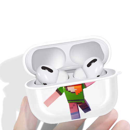 マインクラフト ブロックの世界 Minecraft MC Block world 【AirPods Pro用】ハードシェル保護ケース 耐衝撃・防指紋・カラビナ付き商品仕様