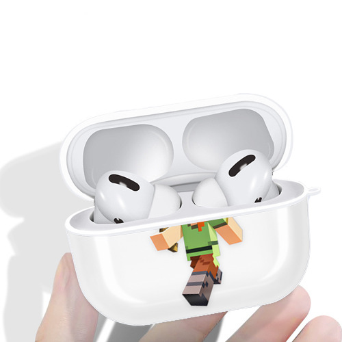マインクラフト ブロックの世界 Minecraft MC Block world 【AirPods Pro用】ハードシェル保護ケース 耐衝撃・防指紋・カラビナ付き商品仕様