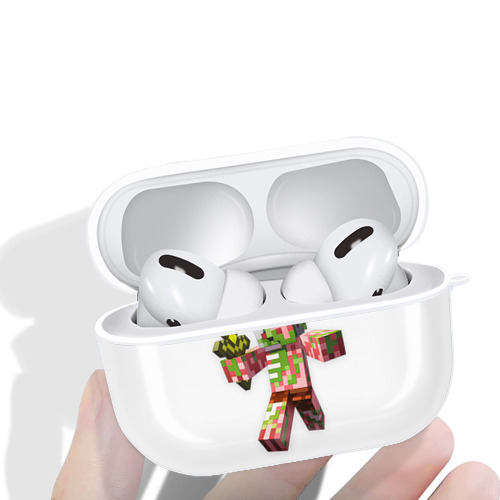 マインクラフト ブロックの世界 Minecraft MC Block world 【AirPods Pro用】ハードシェル保護ケース 耐衝撃・防指紋・カラビナ付き商品仕様