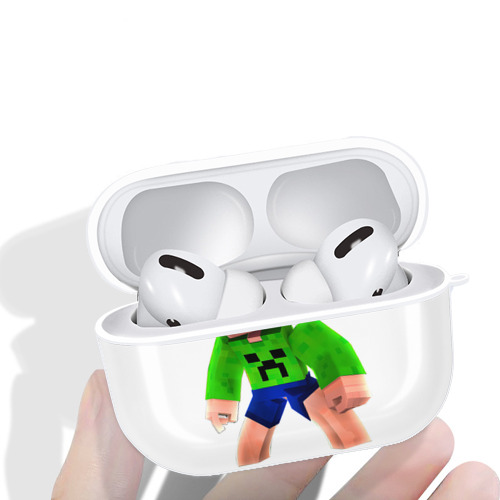 マインクラフト ブロックの世界 Minecraft MC Block world 【AirPods Pro用】ハードシェル保護ケース 耐衝撃・防指紋・カラビナ付き商品仕様