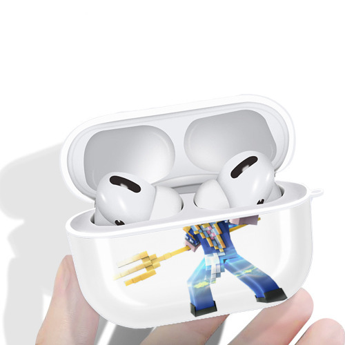 マインクラフト ブロックの世界 Minecraft MC Block world 【AirPods Pro用】ハードシェル保護ケース 耐衝撃・防指紋・カラビナ付き商品仕様