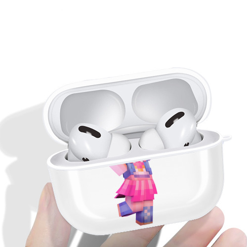マインクラフト ブロックの世界 Minecraft MC Block world 【AirPods Pro用】ハードシェル保護ケース 耐衝撃・防指紋・カラビナ付き商品仕様