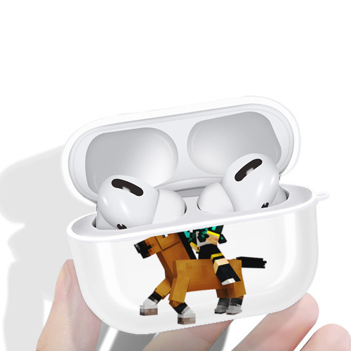 マインクラフト ブロックの世界 Minecraft MC Block world 【AirPods Pro用】ハードシェル保護ケース 耐衝撃・防指紋・カラビナ付き商品仕様