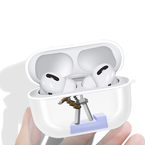 マインクラフト ブロックの世界 Minecraft MC Block world 【AirPods Pro用】ハードシェル保護ケース 耐衝撃・防指紋・カラビナ付き商品仕様