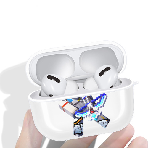 マインクラフト ブロックの世界 Minecraft MC Block world 【AirPods Pro用】ハードシェル保護ケース 耐衝撃・防指紋・カラビナ付き商品仕様