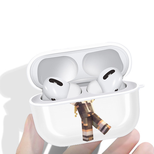 マインクラフト ブロックの世界 Minecraft MC Block world 【AirPods Pro用】ハードシェル保護ケース 耐衝撃・防指紋・カラビナ付き商品仕様