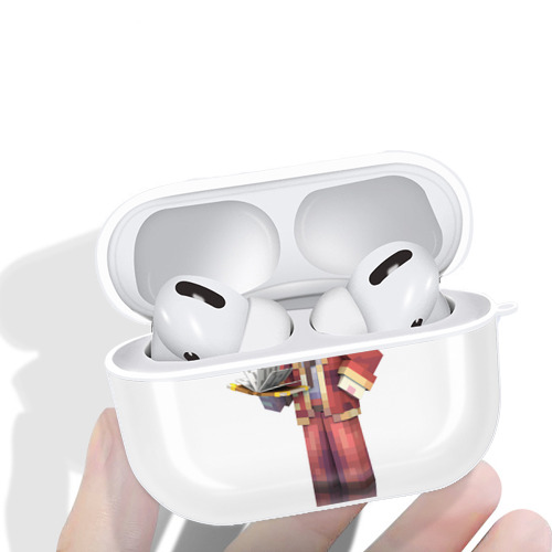マインクラフト ブロックの世界 Minecraft MC Block world 【AirPods Pro用】ハードシェル保護ケース 耐衝撃・防指紋・カラビナ付き商品仕様