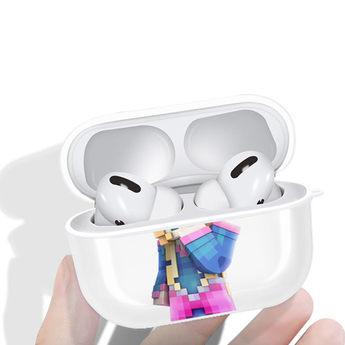 マインクラフト ブロックの世界 Minecraft MC Block world 【AirPods Pro用】ハードシェル保護ケース 耐衝撃・防指紋・カラビナ付き商品仕様