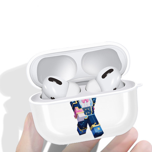 マインクラフト ブロックの世界 Minecraft MC Block world 【AirPods Pro用】ハードシェル保護ケース 耐衝撃・防指紋・カラビナ付き商品仕様