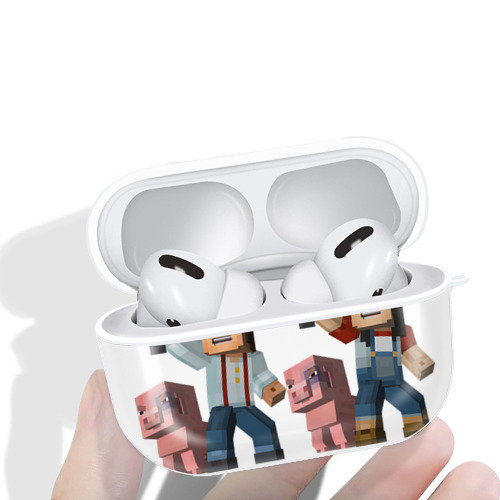 マインクラフト ブロックの世界 Minecraft MC Block world 【AirPods Pro用】ハードシェル保護ケース 耐衝撃・防指紋・カラビナ付き商品仕様
