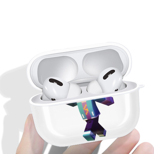 マインクラフト ブロックの世界 Minecraft MC Block world 【AirPods Pro用】ハードシェル保護ケース 耐衝撃・防指紋・カラビナ付き商品仕様