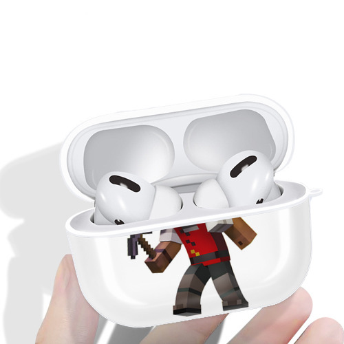マインクラフト ブロックの世界 Minecraft MC Block world 【AirPods Pro用】ハードシェル保護ケース 耐衝撃・防指紋・カラビナ付き商品仕様
